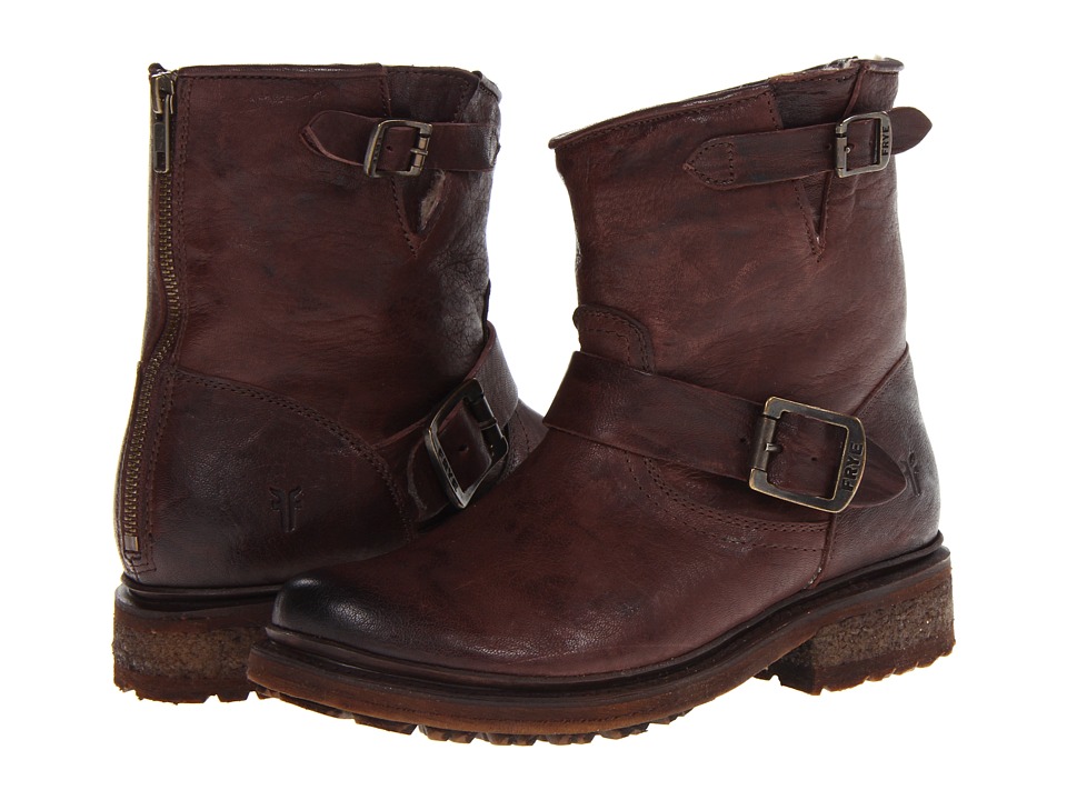 Frye Valerie 6 (Dark Brown Antique Soft Vintage/Shearling) Cowboy Boots