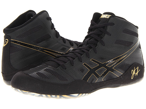 asics black and gold wrestling shoes