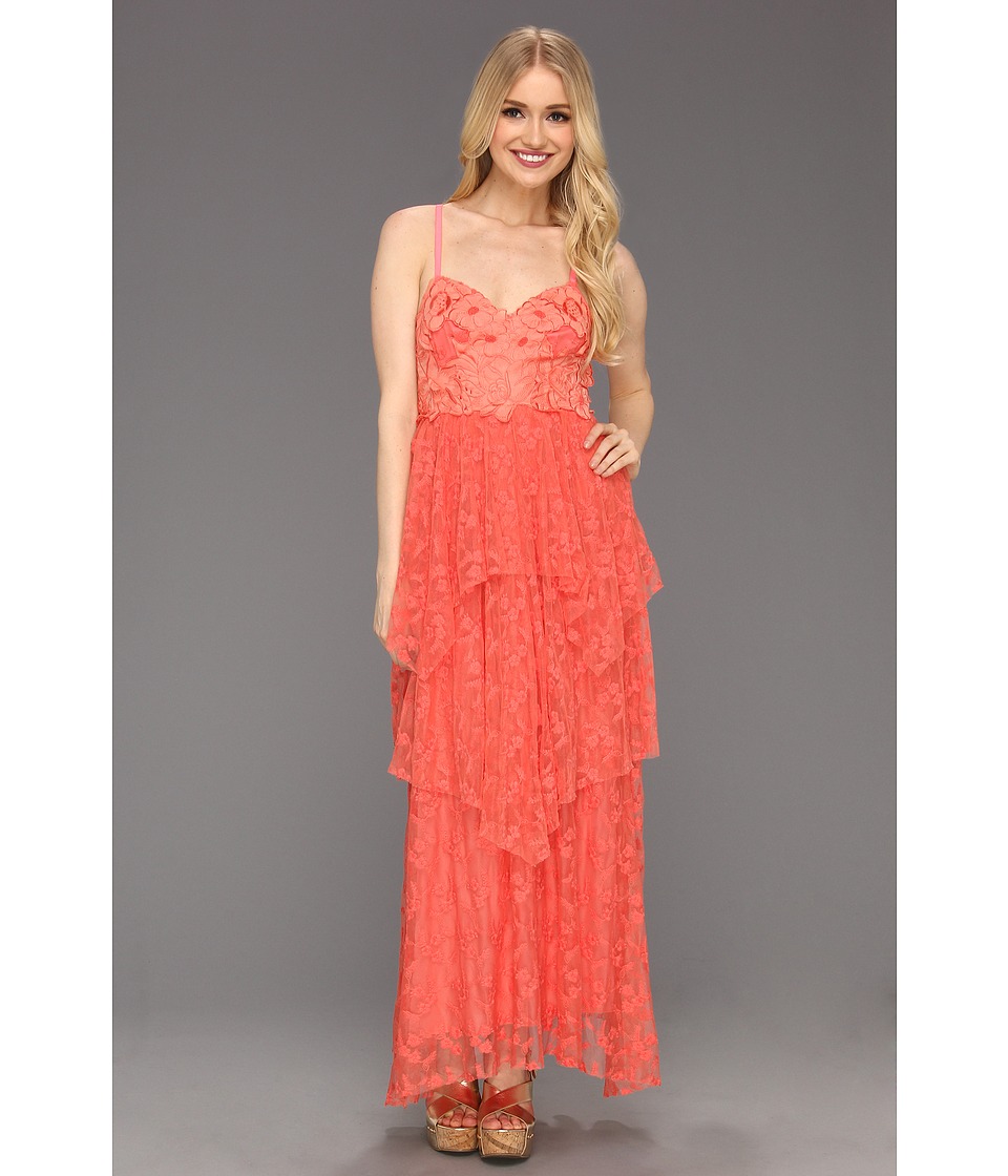 Free People Summer Breeze Party Dress Womens Dress (Coral)