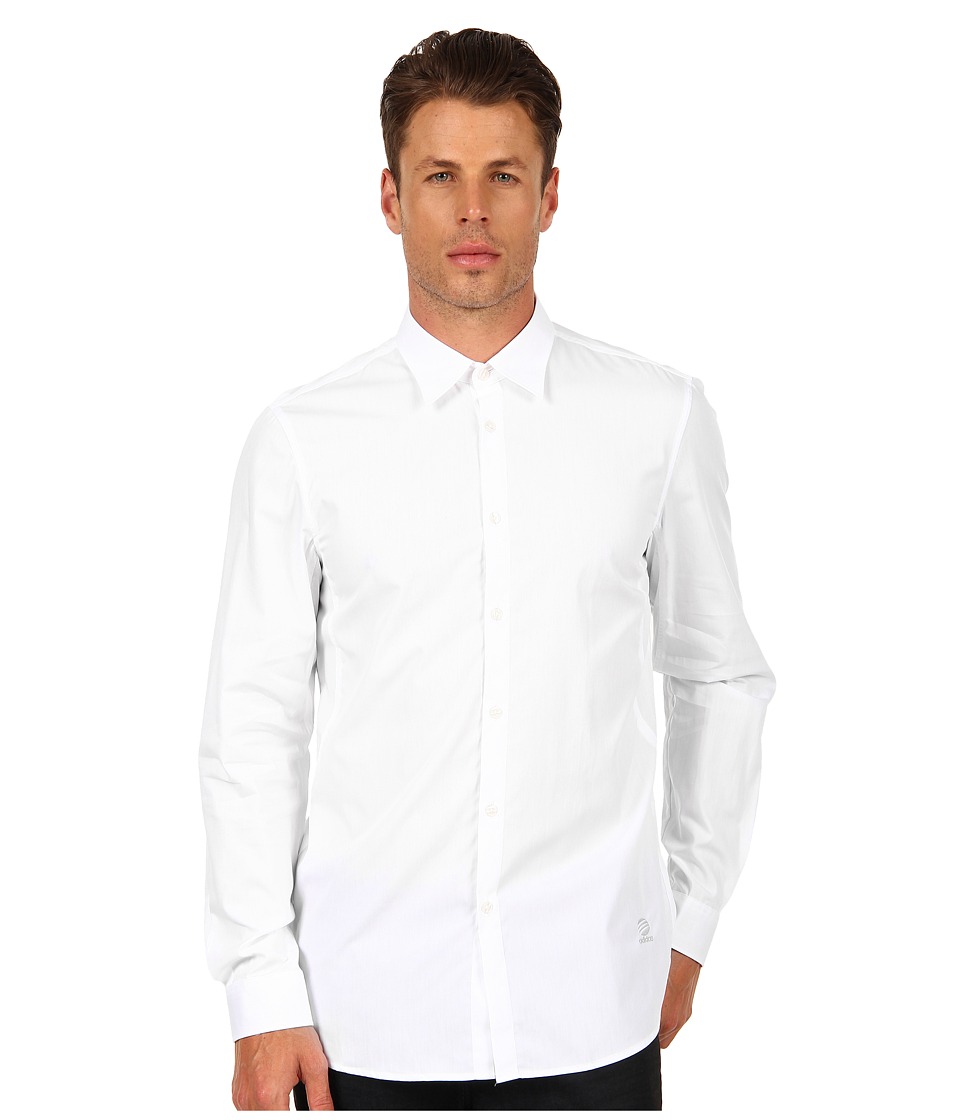 SLVR Formotion Long Sleeve Shirt Mens Long Sleeve Button Up (White)