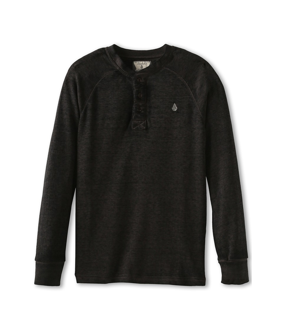 Volcom Kids Thermley Thermal Boys Long Sleeve Pullover (Black)