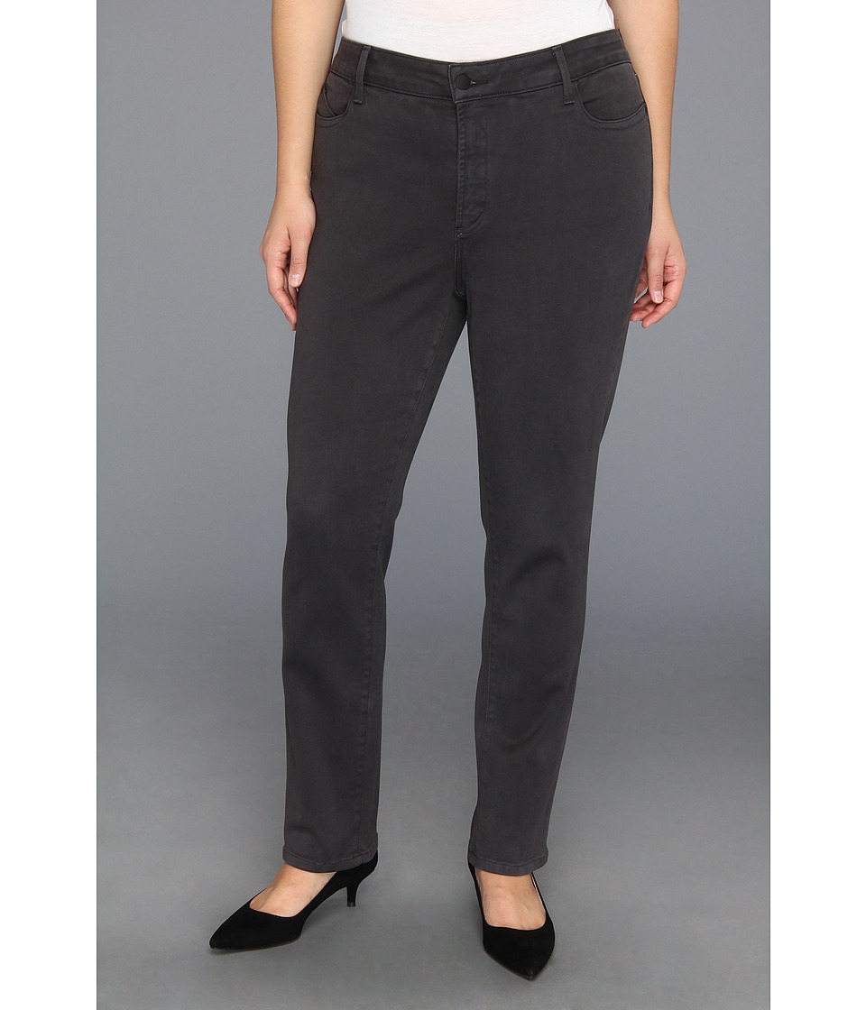 NYDJ Plus Size Plus Size Jade Legging Super Stretch Denim Womens Jeans (Gray)