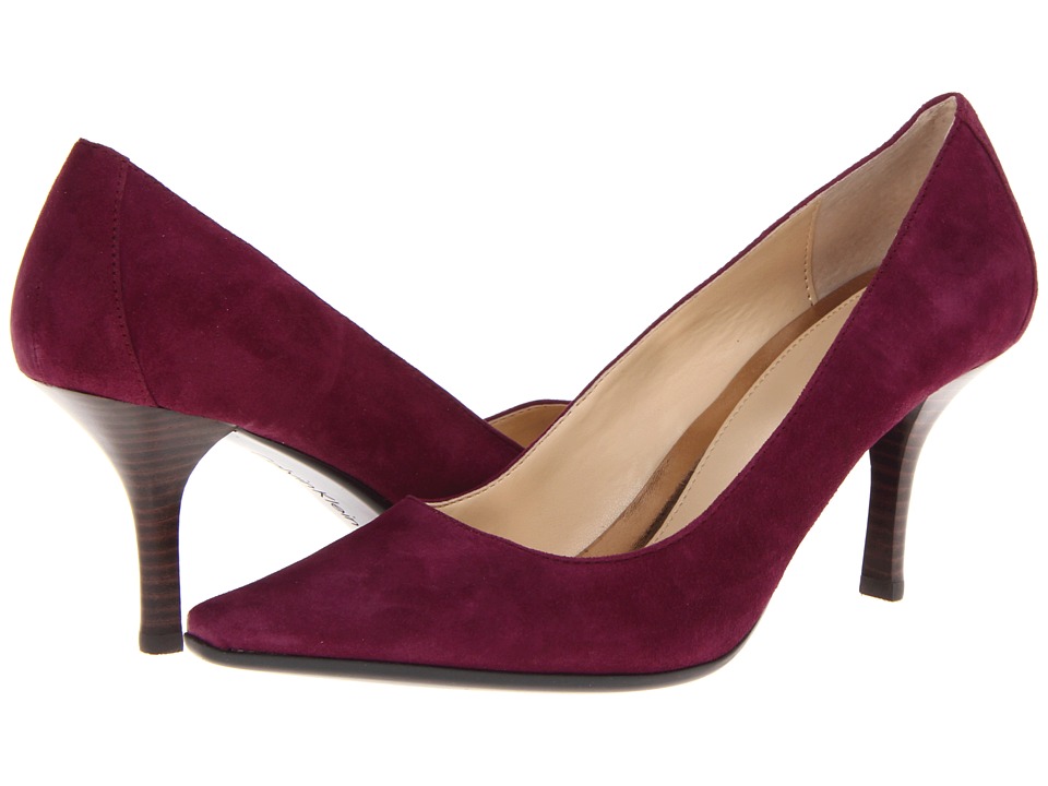 Calvin Klein Dolly Kid Suede Womens Slip on Dress Shoes (Purple)