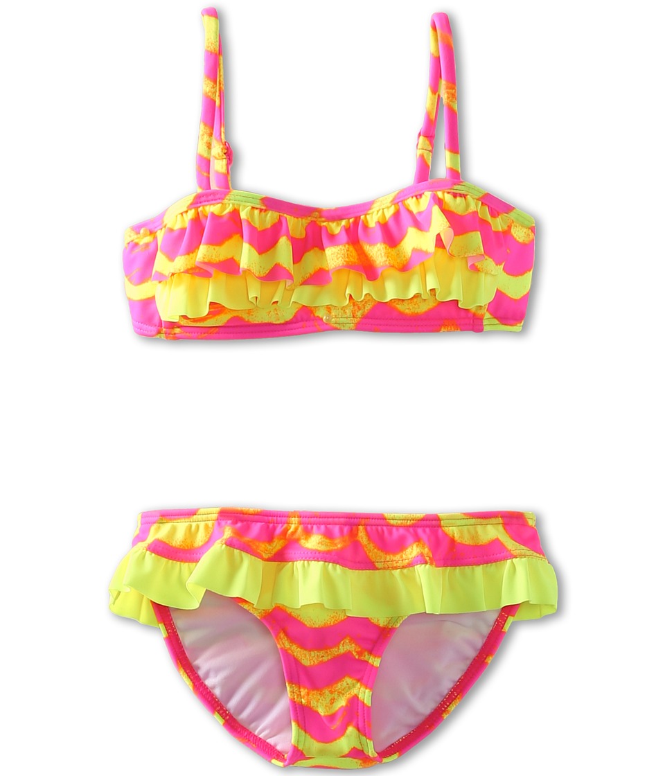 Billabong Kids Chelby Ruffled Bandeau Swim Set Girls Swimwear Sets (Pink)