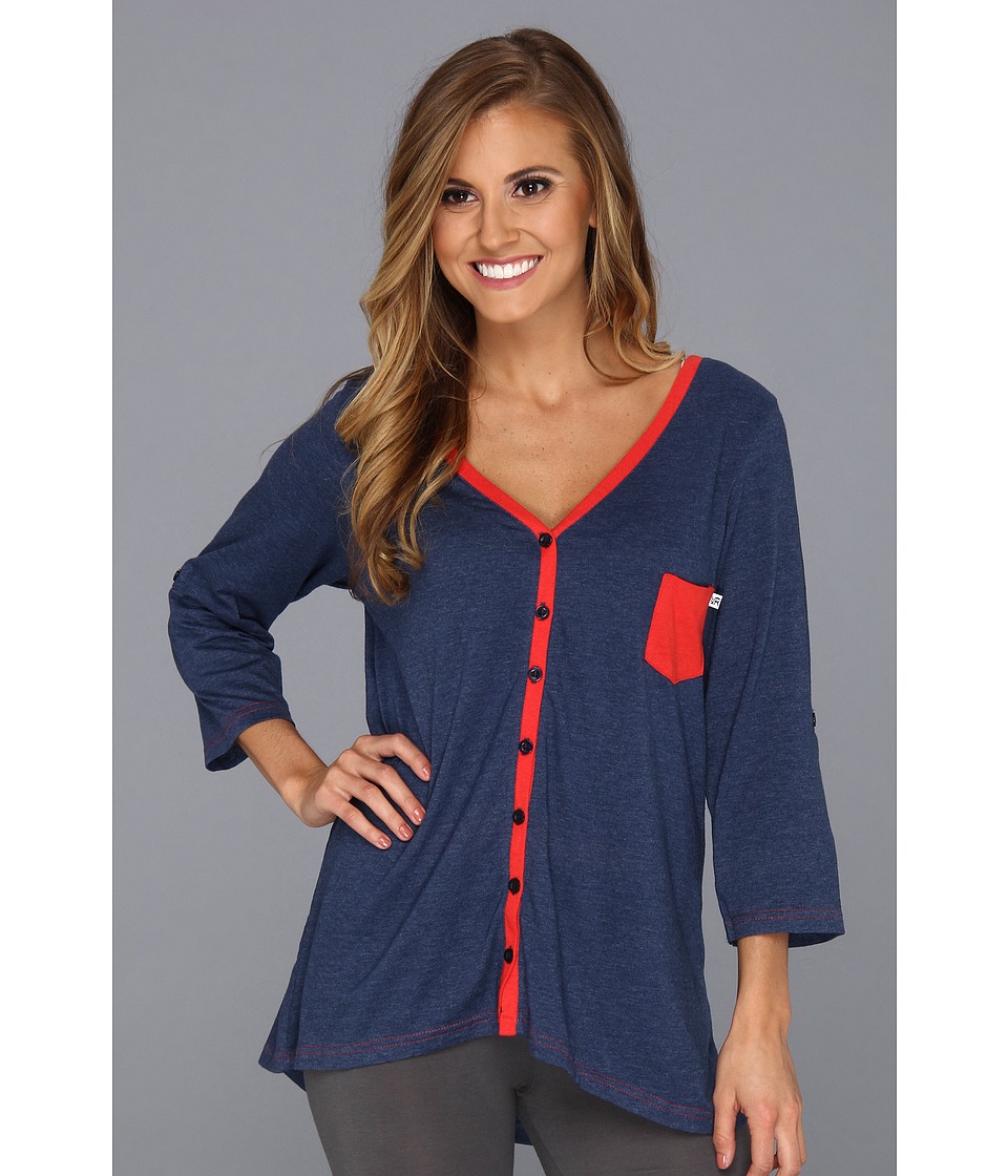 Kenneth Cole Reaction Flared Henley Womens Pajama (Gray)