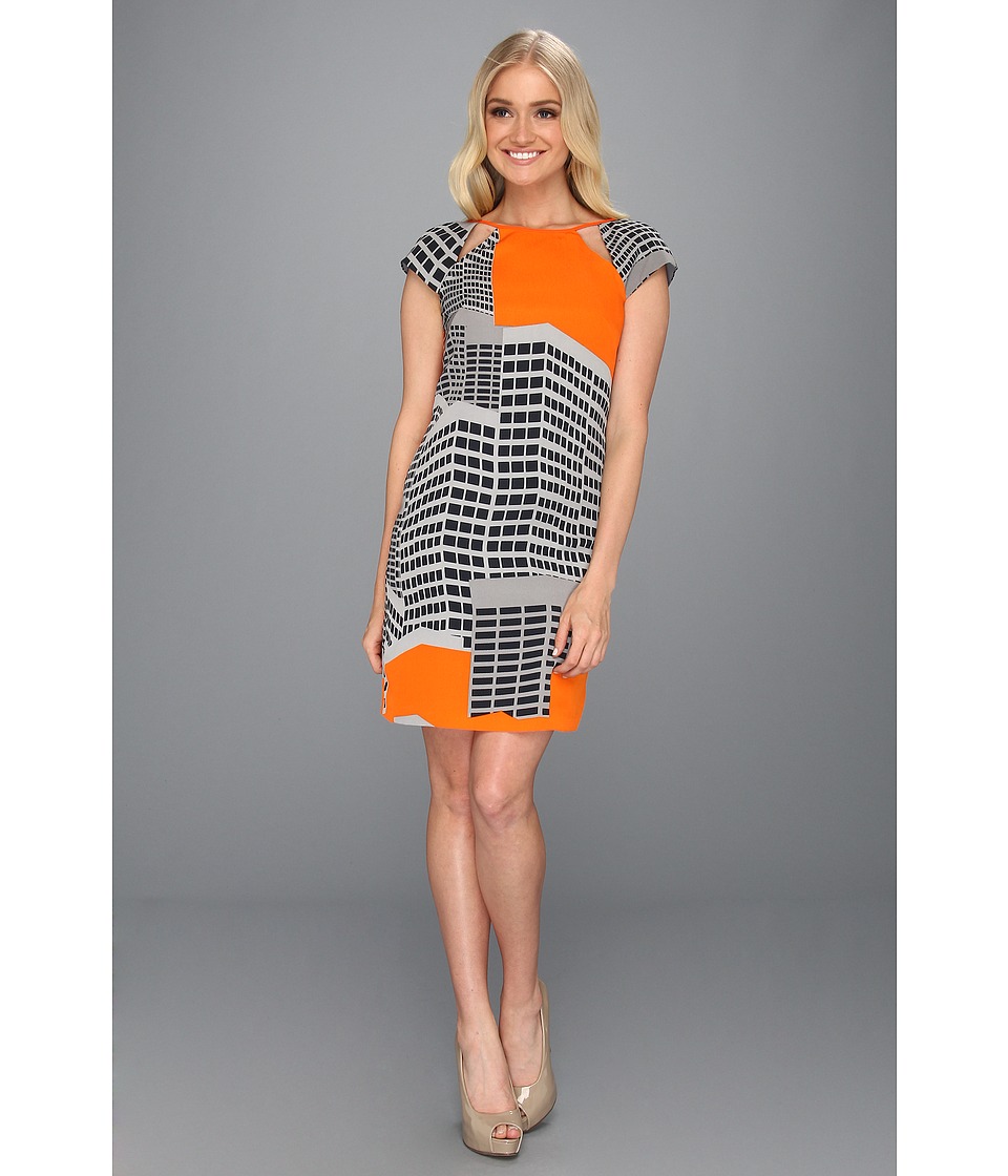 Ivy & Blu Maggy Boutique Cut Out Extended Sleeve Dress Womens Dress (Orange)