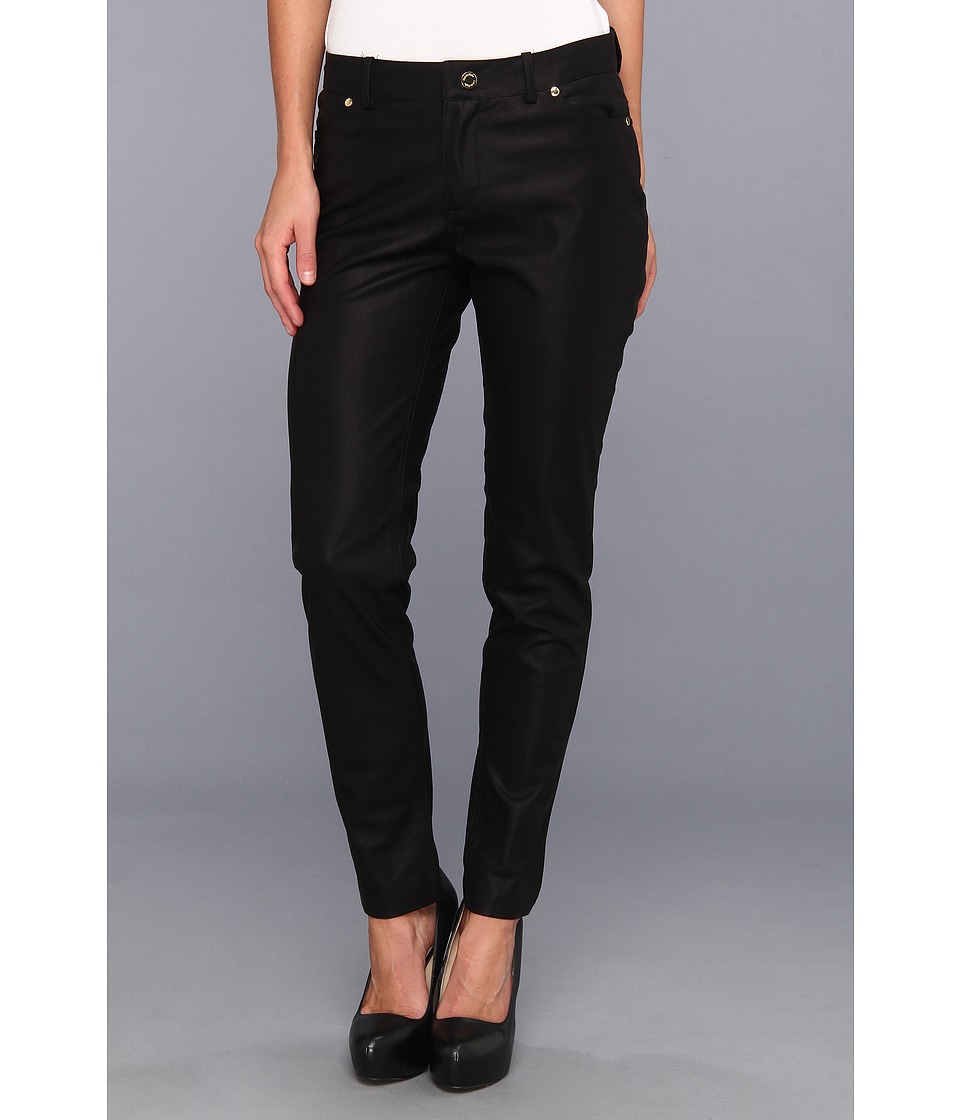 Calvin Klein Faux Leather Skinny Pant Womens Casual Pants (Black)