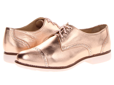 rose gold oxford shoes