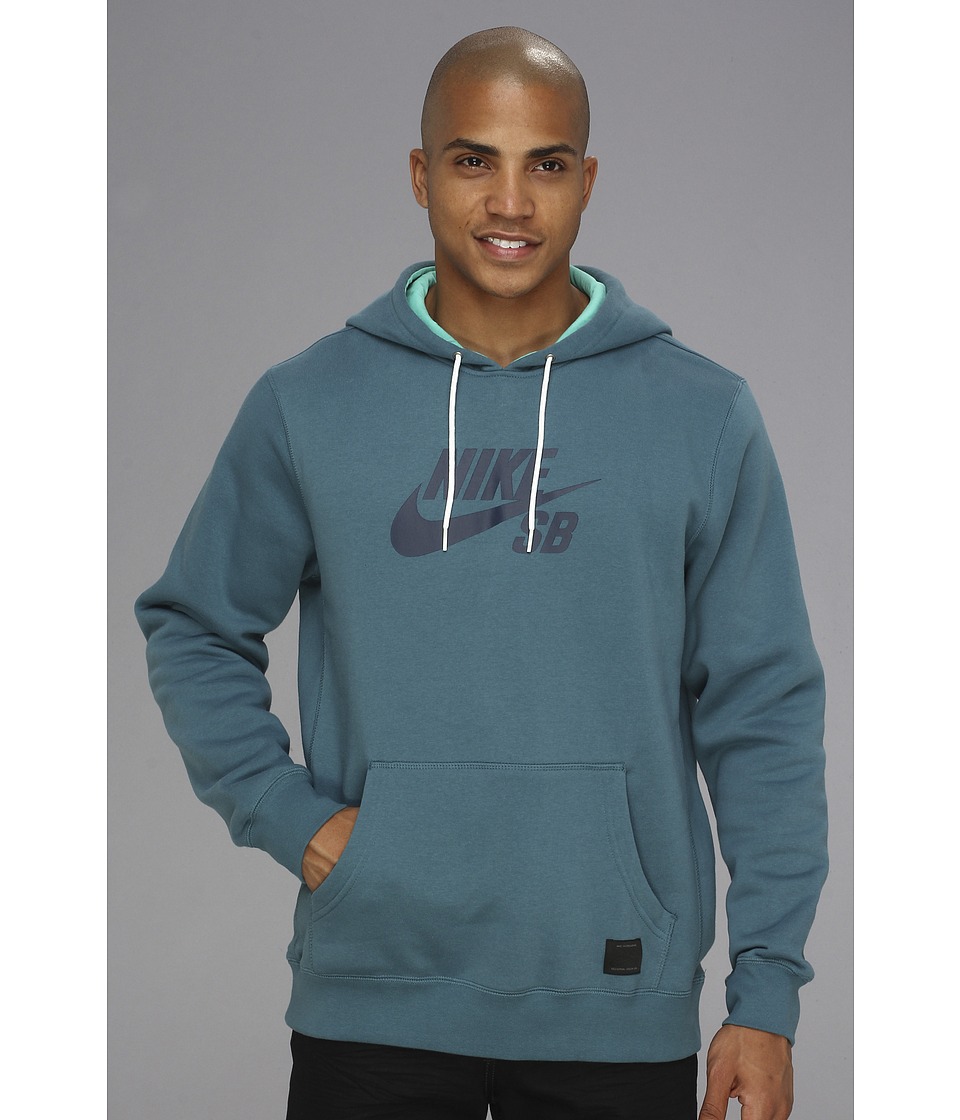 Nike SB Icon Pullover Hoodie Mens Long Sleeve Pullover (Blue)