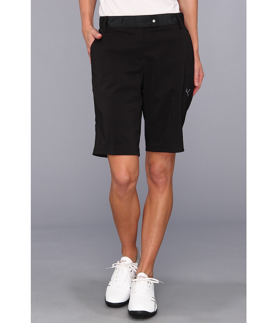 PUMA Golf Solid Tech Bermuda Golf Short 14 Womens Shorts (Black)