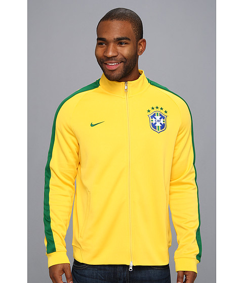 UPC 882801843402 Nike N98 Brazil Authentic Track Jacket Varsity Maize Pine Green Men s Coat upcitemdb