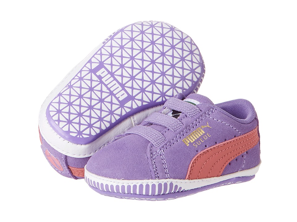 Puma Kids Suede Crib Girls Shoes (Purple)