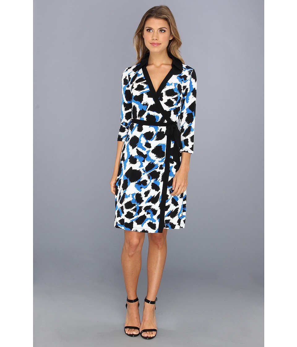 Calvin Klein Printed Matte Jersey Wrap Dress Womens Dress (Multi)