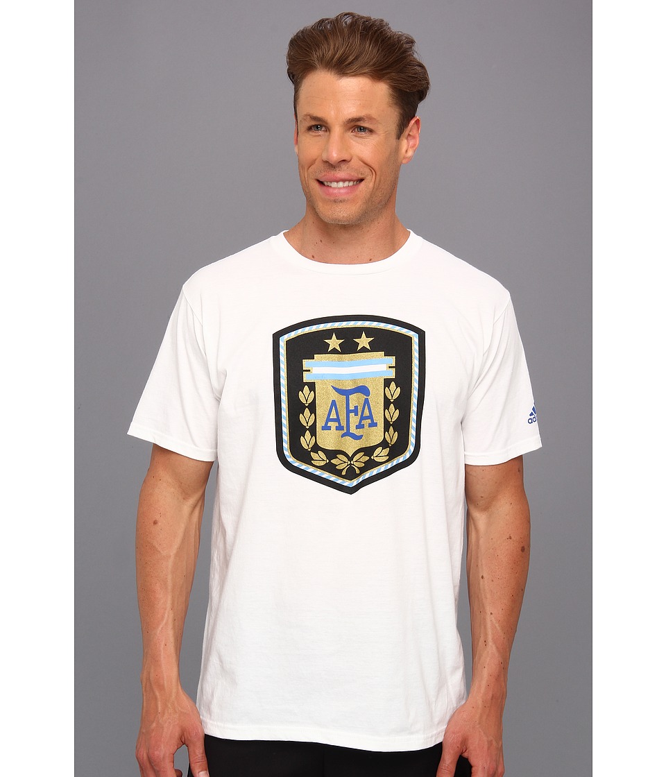 adidas Futbol Crest   Argentina Mens T Shirt (White)