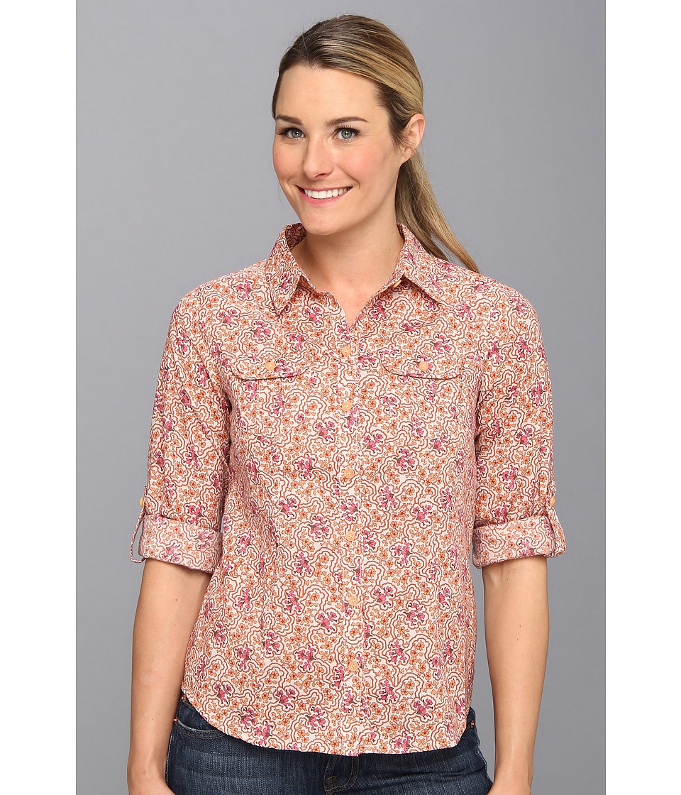 Royal Robbins Daisy Chain L/S Top Womens Long Sleeve Button Up (Pink)