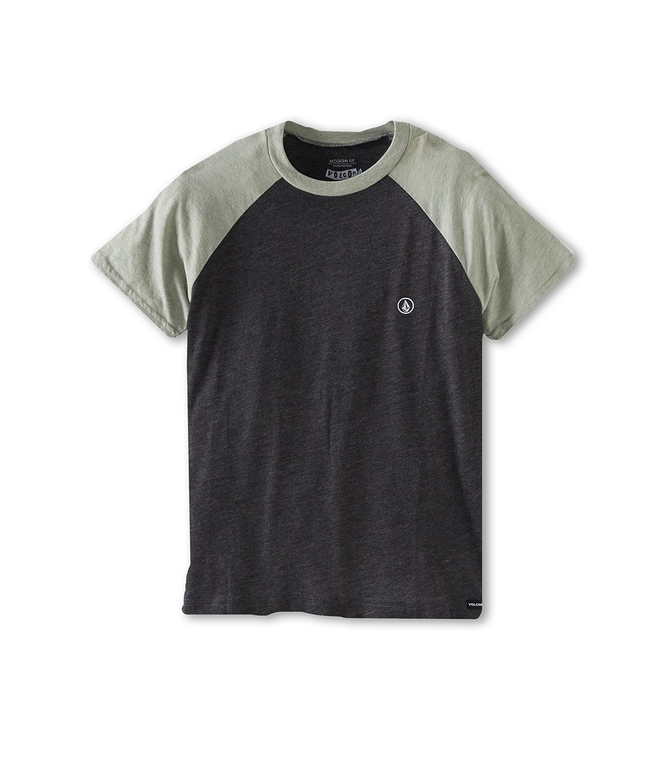 Volcom Kids Fifty S/S Raglan Boys T Shirt (Gray)