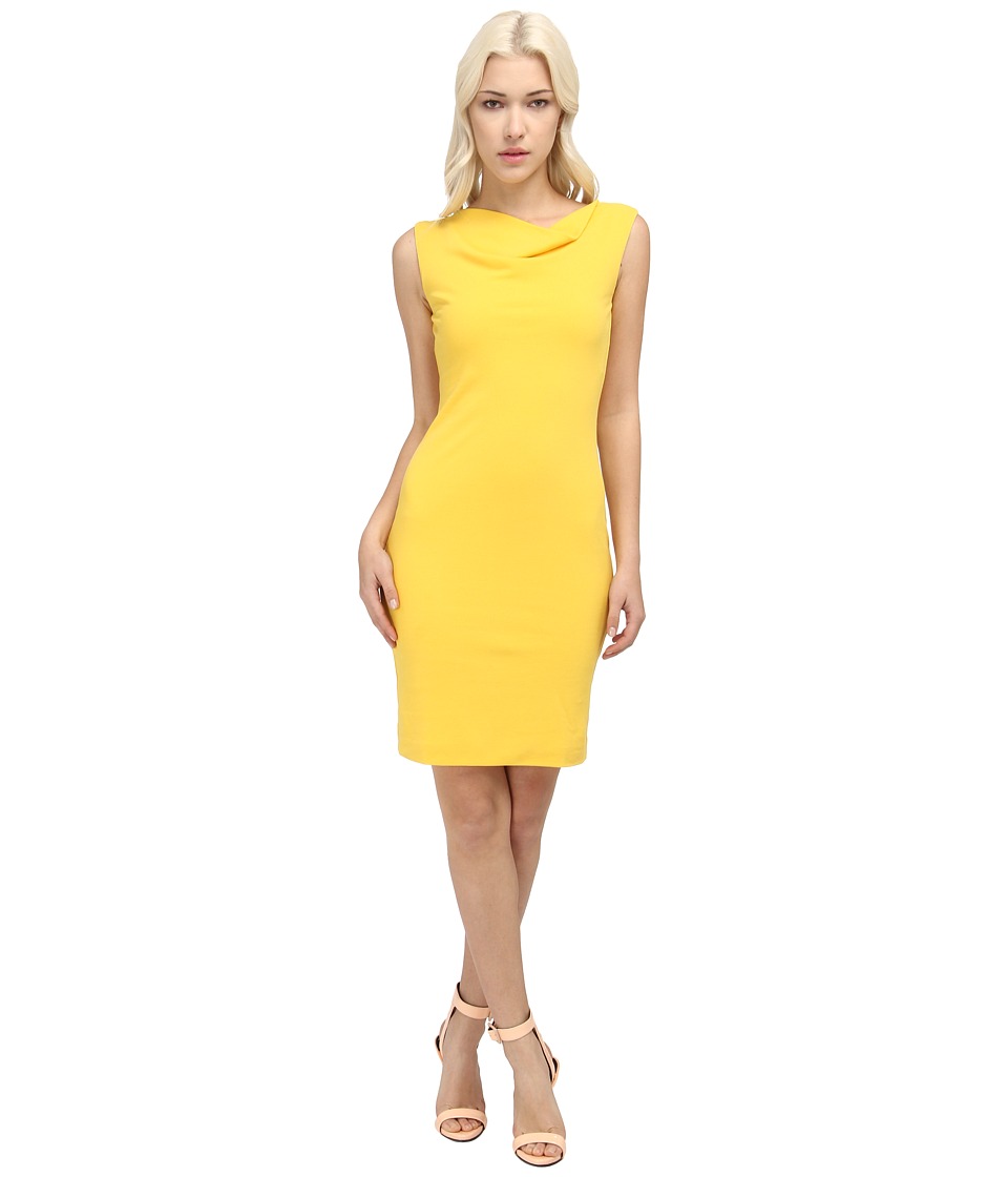 DSQUARED2 Sleeveless Crepe Cotton Jersey Dress Womens Dress (Yellow)