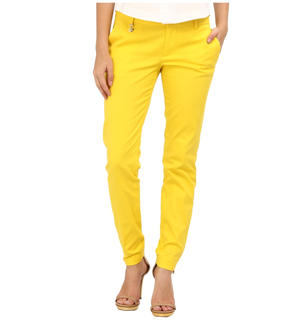 DSQUARED2 Medium Waist Super Slim Pant Womens Casual Pants (Yellow)