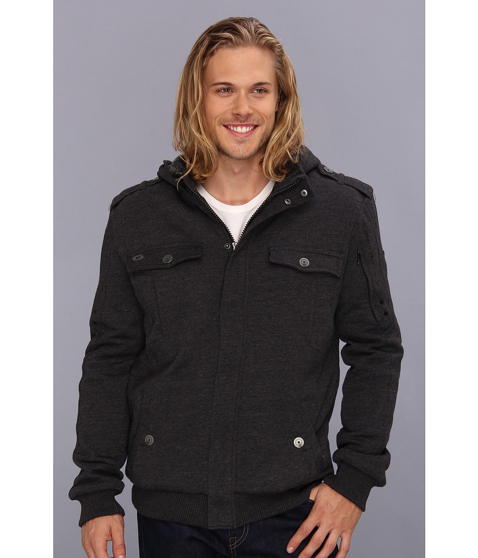 Fox Influx Sasquatch Zip Fleece Mens Coat (Black)