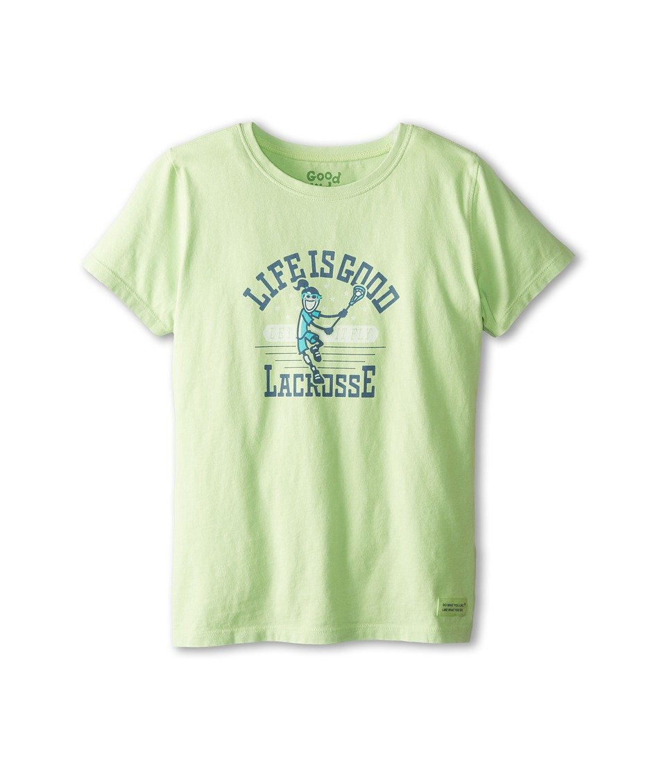 Life is good Kids Jackie Let It Fly Crusher Tee Girls Short Sleeve Pullover (Green)