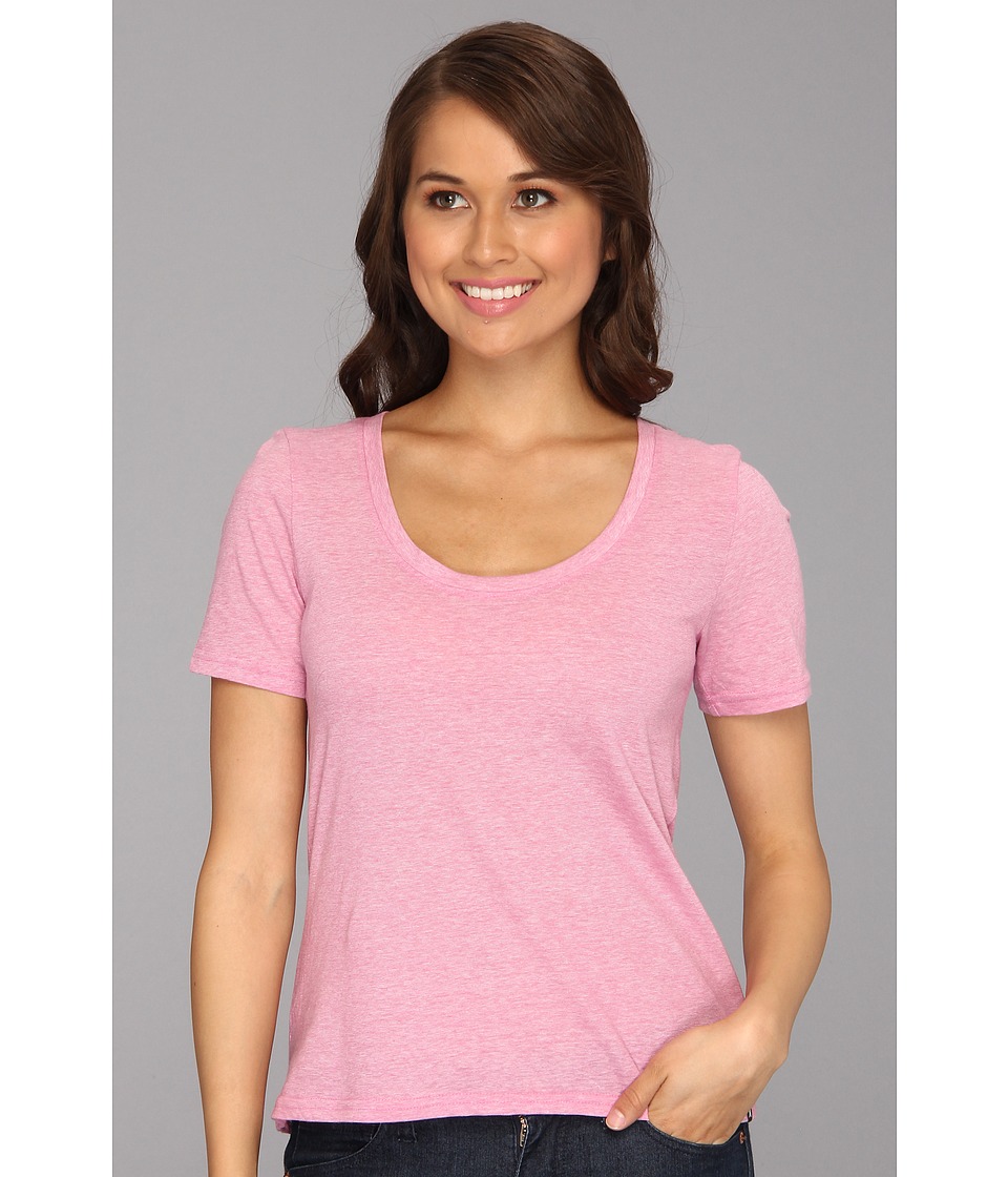 Hurley Solid Scoop S/S T Shirt Womens T Shirt (Pink)