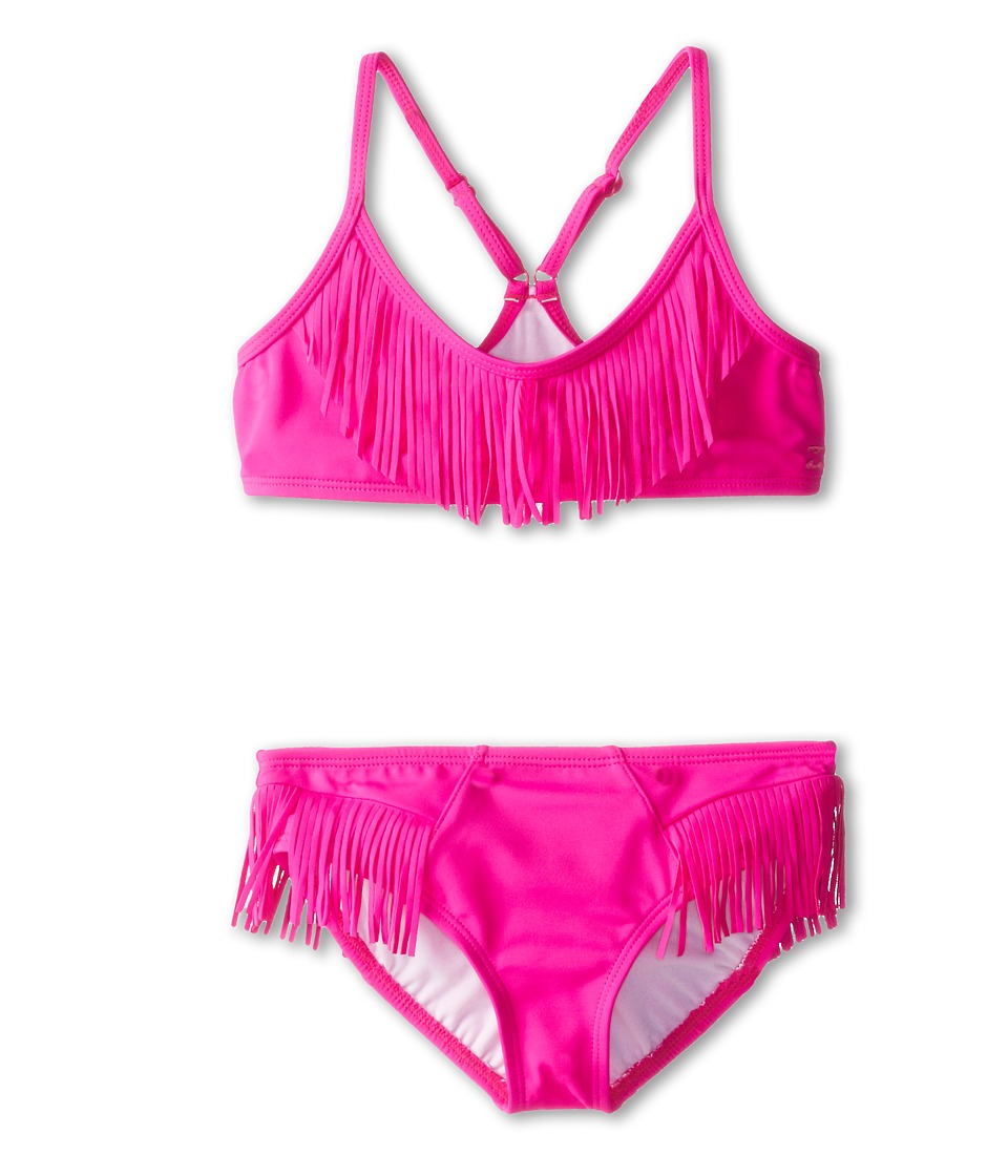 Billabong Kids Solid Fringe Set Girls Swimwear Sets (Pink)