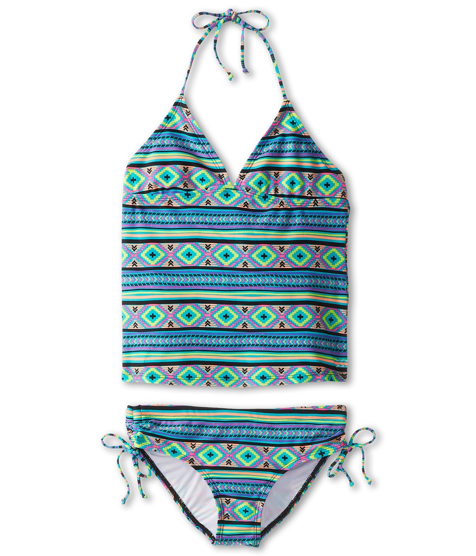 Billabong Kids Heat Wave Tankini Set Girls Swimwear Sets (Blue)