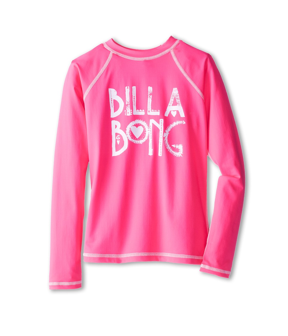 Billabong Kids Teagan L/S Rashguard Girls Swimwear (Pink)