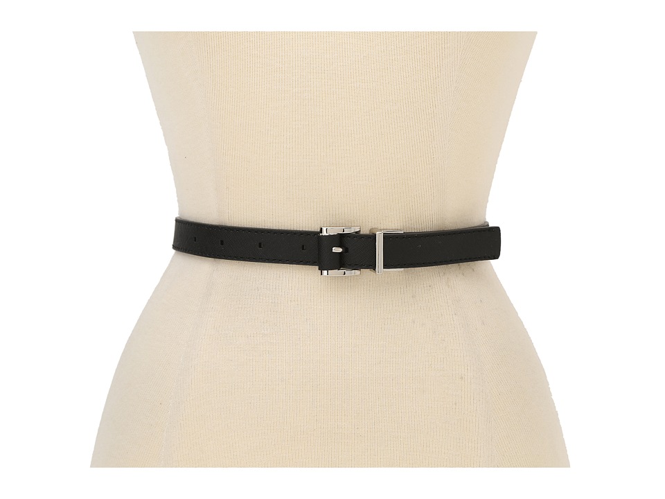 Calvin Klein Calvin Klein 3/4 Polished Nickel Semi Wrap Reversible Buckle Belt Womens Belts (Black)