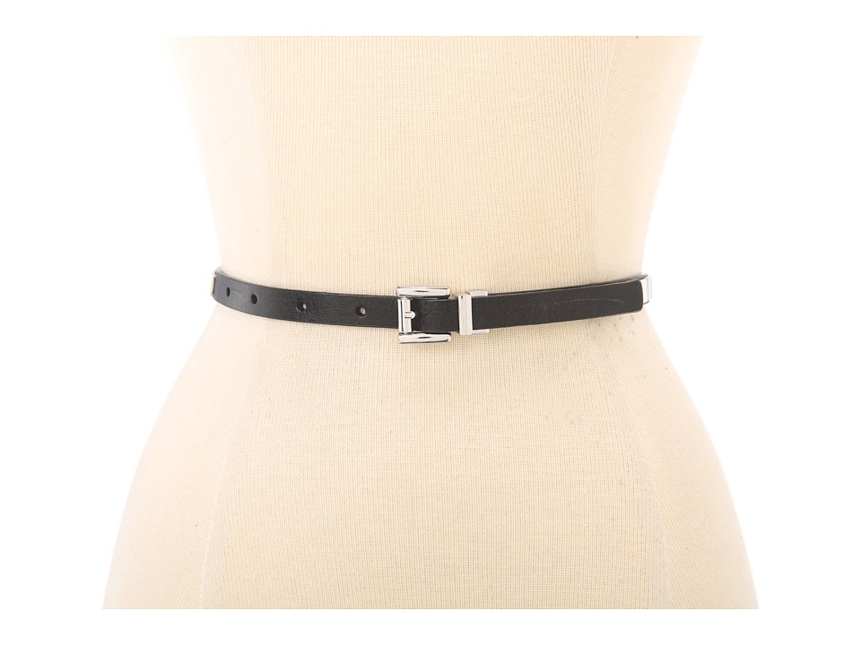 MICHAEL Michael Kors Michael Kors Square Flat Stud Panel Belt Womens Belts (Black)
