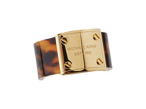 michael kors logo plaque ring