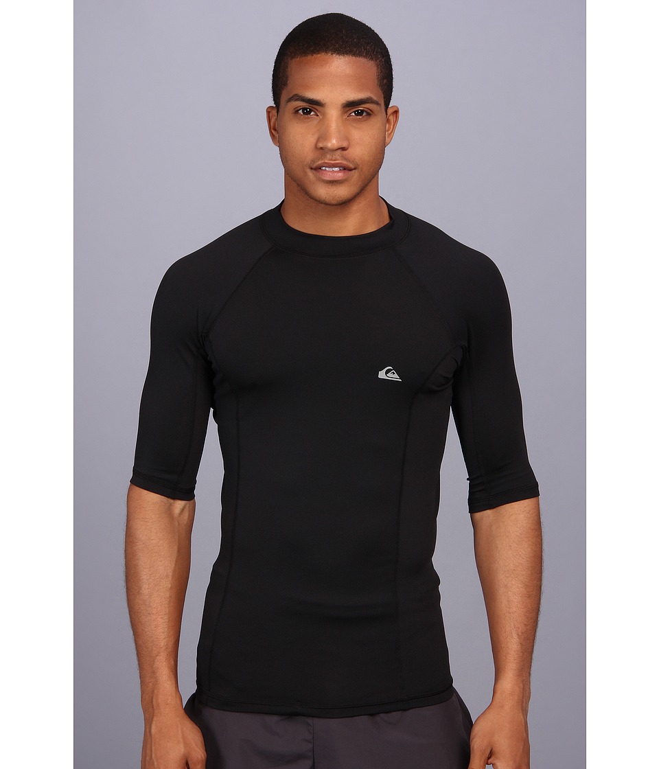 Quiksilver Basix S/S Surf Shirt Mens Swimwear (Black)