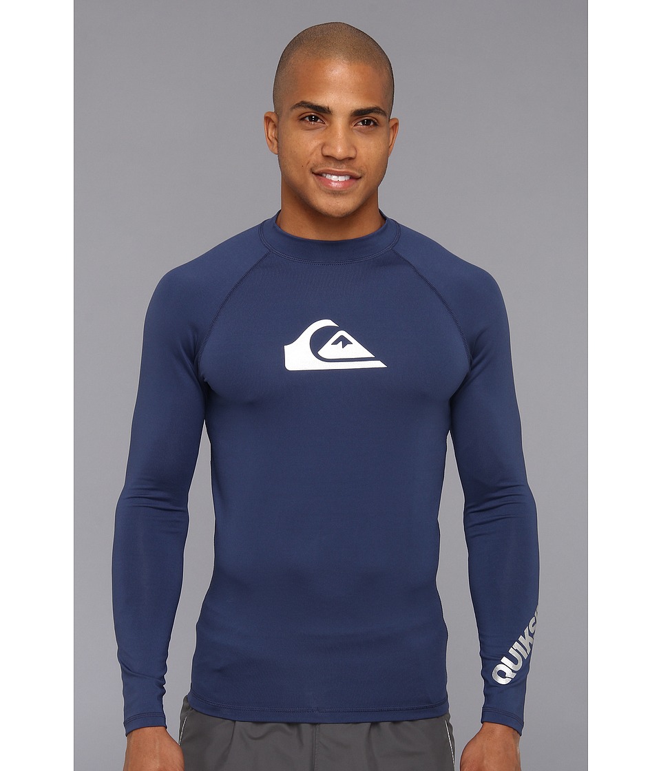 Quiksilver All Time L/S Surf Shirt AQYWR00035 Mens Swimwear (Navy)