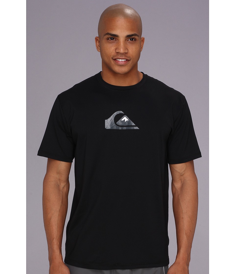 Quiksilver Solid Streak S/S Surfshirt Mens Swimwear (Black)