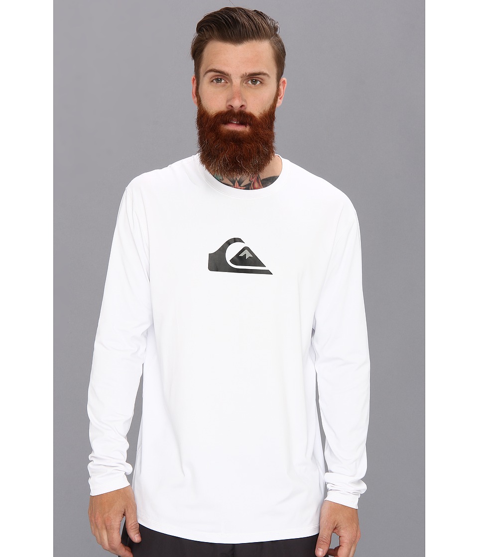 Quiksilver Solid Streak L/S Surf Shirt AQYWR00046 Mens T Shirt (White)