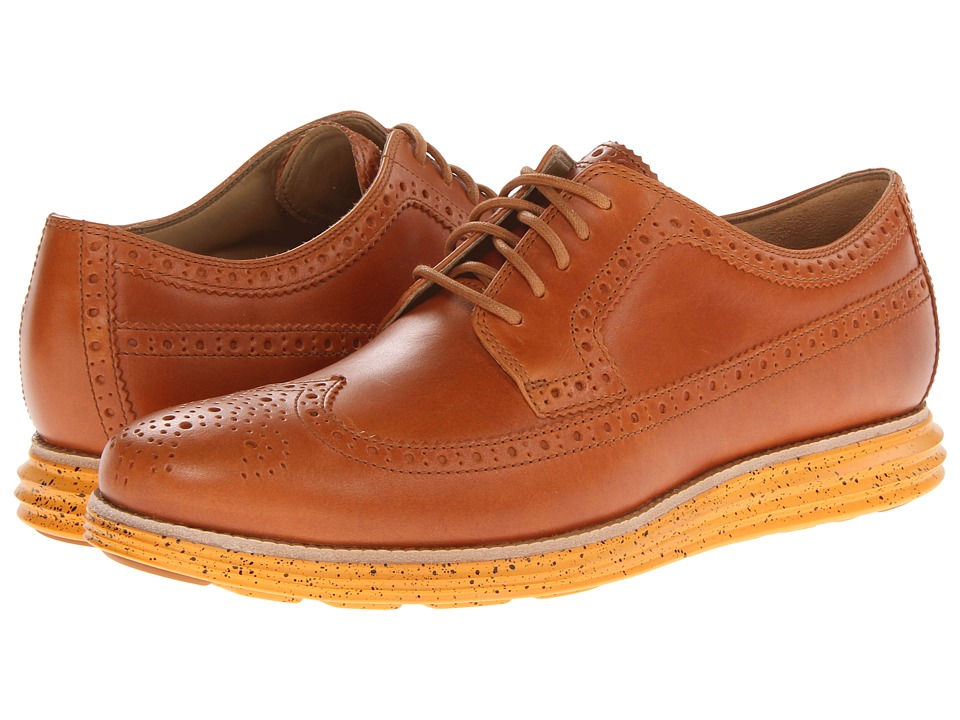 Cole Haan Lunargrand Long Wingtip Mens Lace up casual Shoes (Brown)