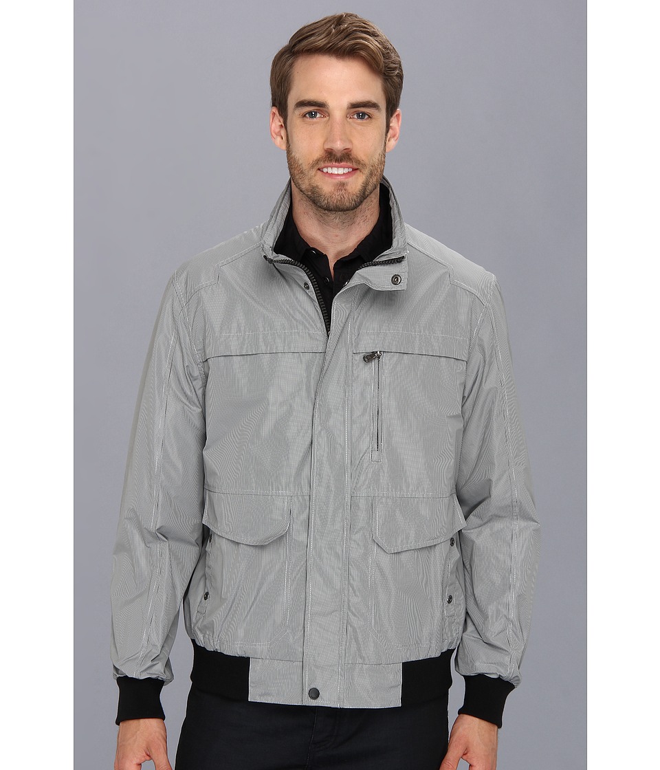 Calvin Klein Microcheck Nylon Jacket Mens Coat (Black)