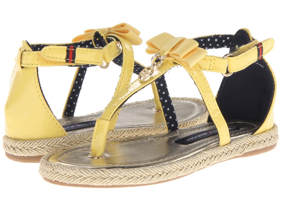 Tommy Hilfiger Kids Sandy Bow Charm Girls Shoes (Yellow)