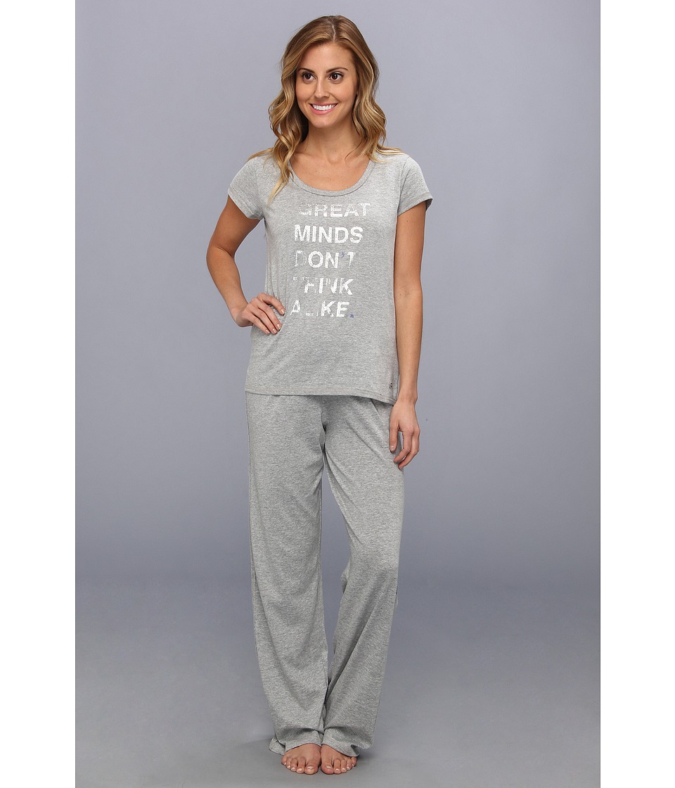 Kenneth Cole Reaction Matter Of Opinion Pant Tee Set Womens Pajama Sets (Silver)