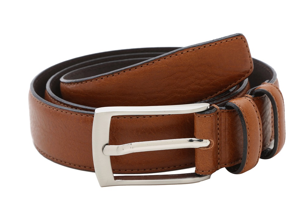 Florsheim Full Grain Classic Hand Crafted Leather Belt Mens Belts (Tan)