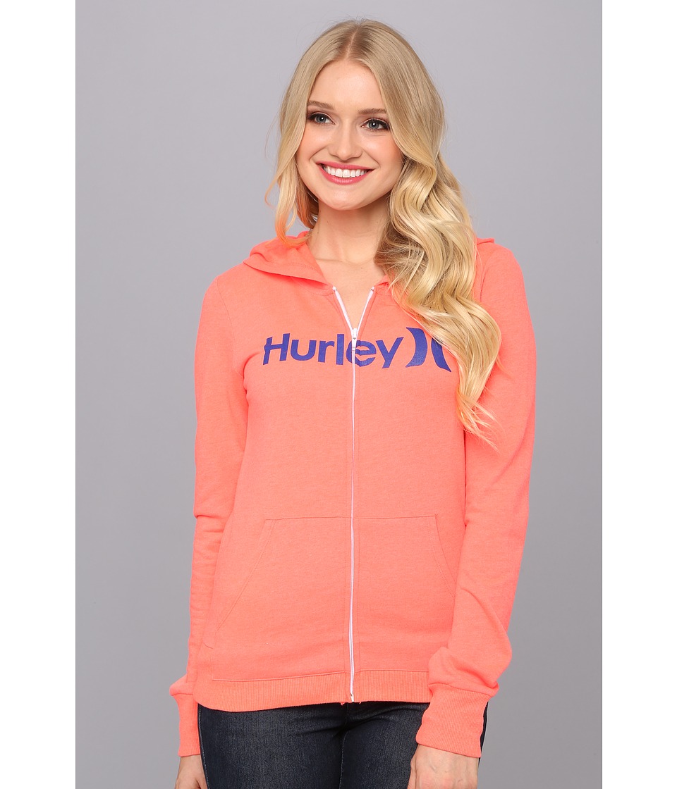 Hurley One Only Slim Fleece Zip Hoodie Womens Sweatshirt (Purple)