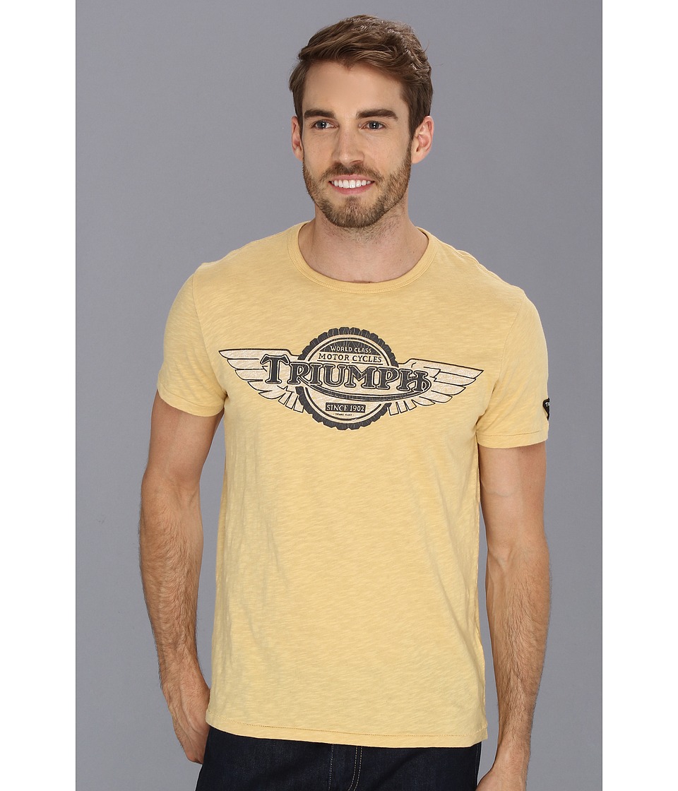 Lucky Brand Triumph Mens T Shirt (Gold)