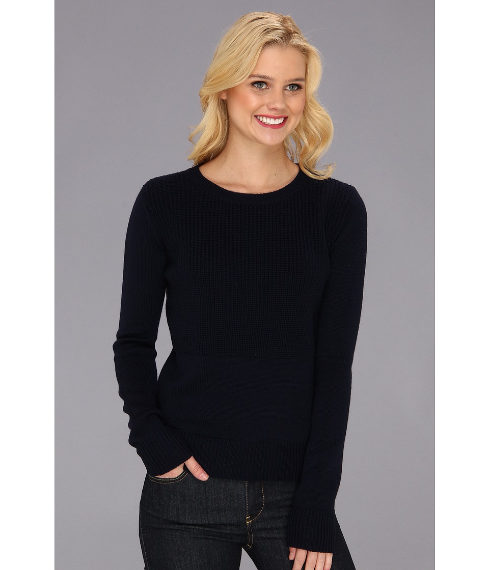 The Portland Collection by Pendleton Port Orford Merino Pullover Womens Sweater (Navy)