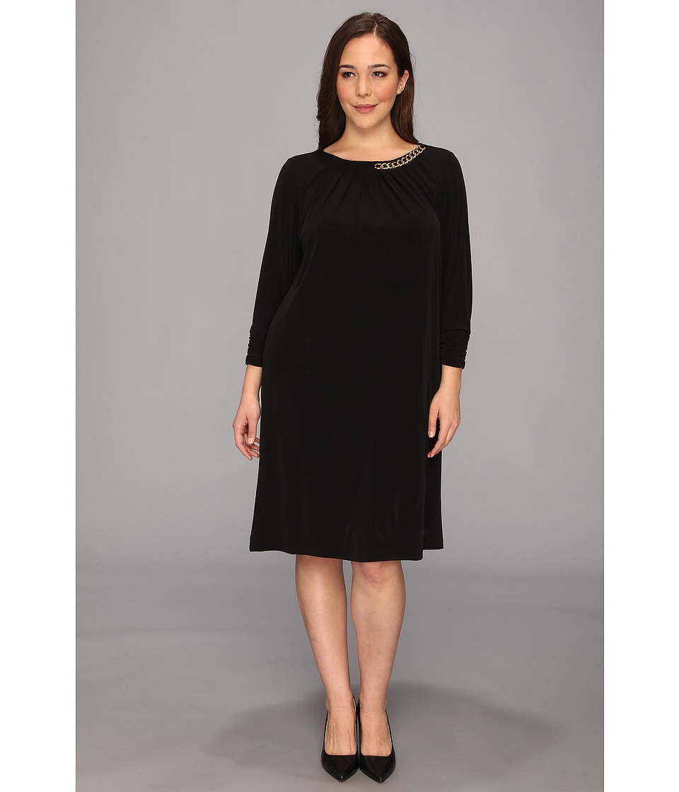 Tahari by ASL Plus Size Sally Dress Womens Dress (Black)
