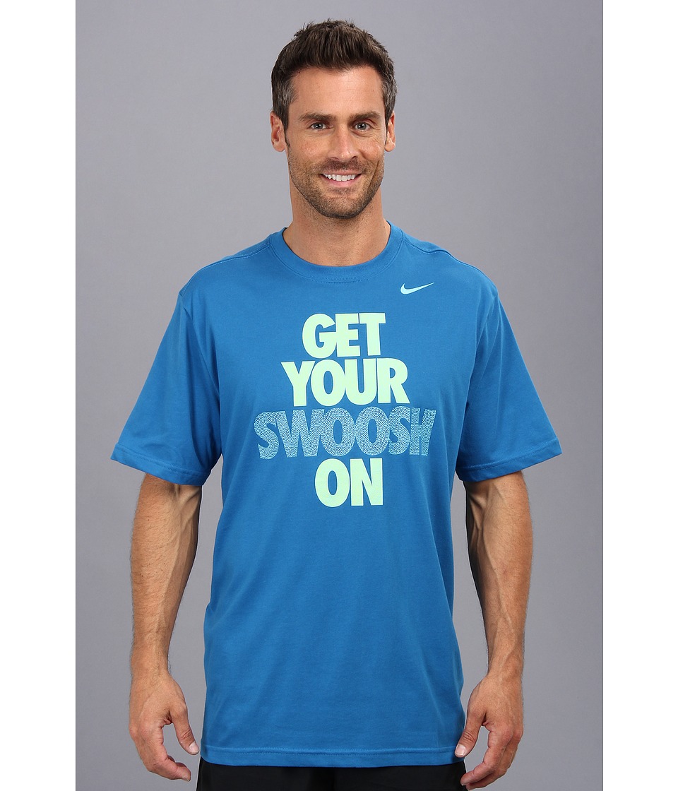 Nike Get Your Swoosh On Tee Mens Short Sleeve Pullover (Blue)