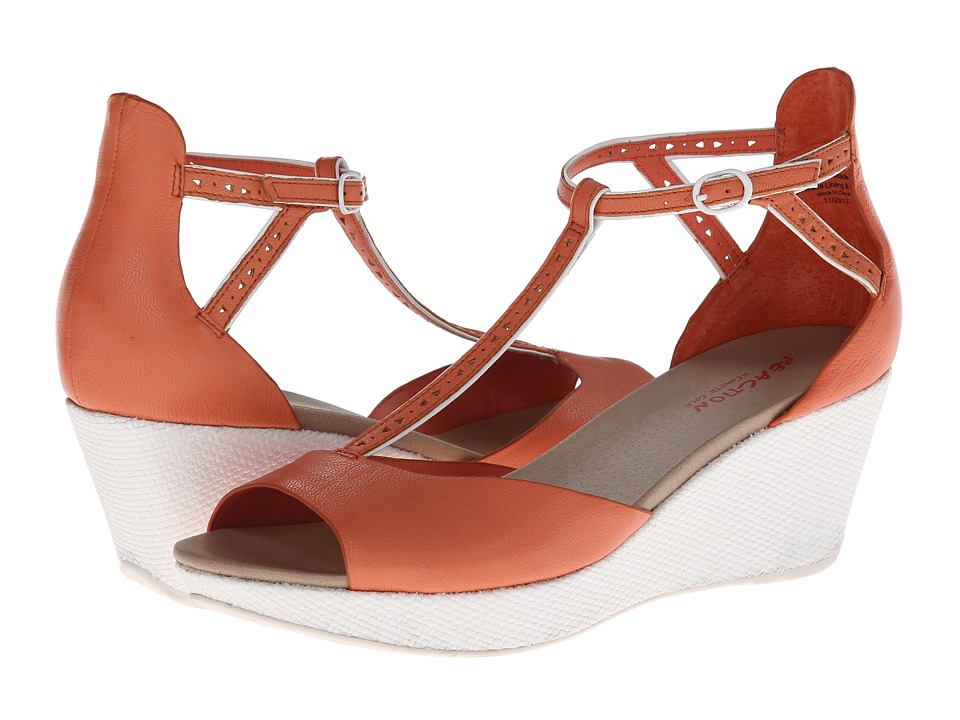 Kenneth Cole Reaction Pop Art Womens Wedge Shoes (Orange)