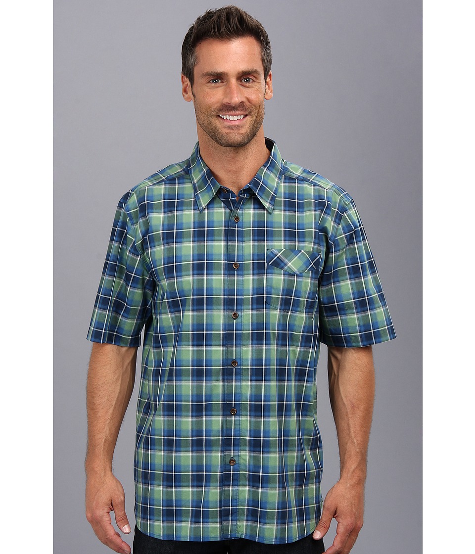 Quiksilver Waterman Gulf Coast S/S Woven Shirt Mens Short Sleeve Button Up (Black)