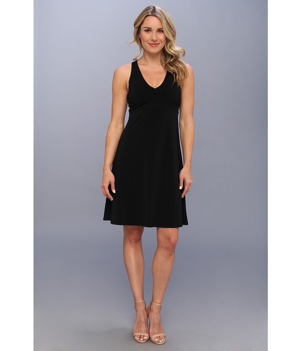 Karen Kane Callie V Neck Travel Dress Womens Dress (Black)