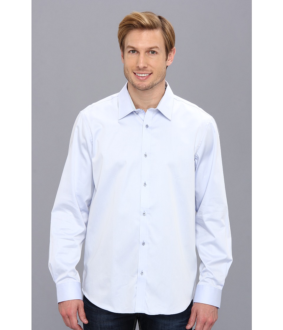 Report Collection L/S Solid Shirt Mens Long Sleeve Button Up (Blue)