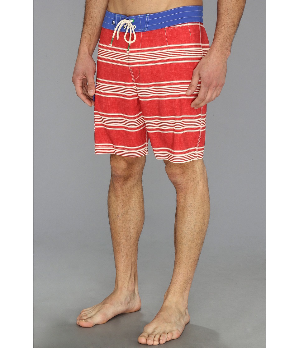 Sperry Top Sider Sailaway Stripe Boardshort Mens Swimwear (Red)